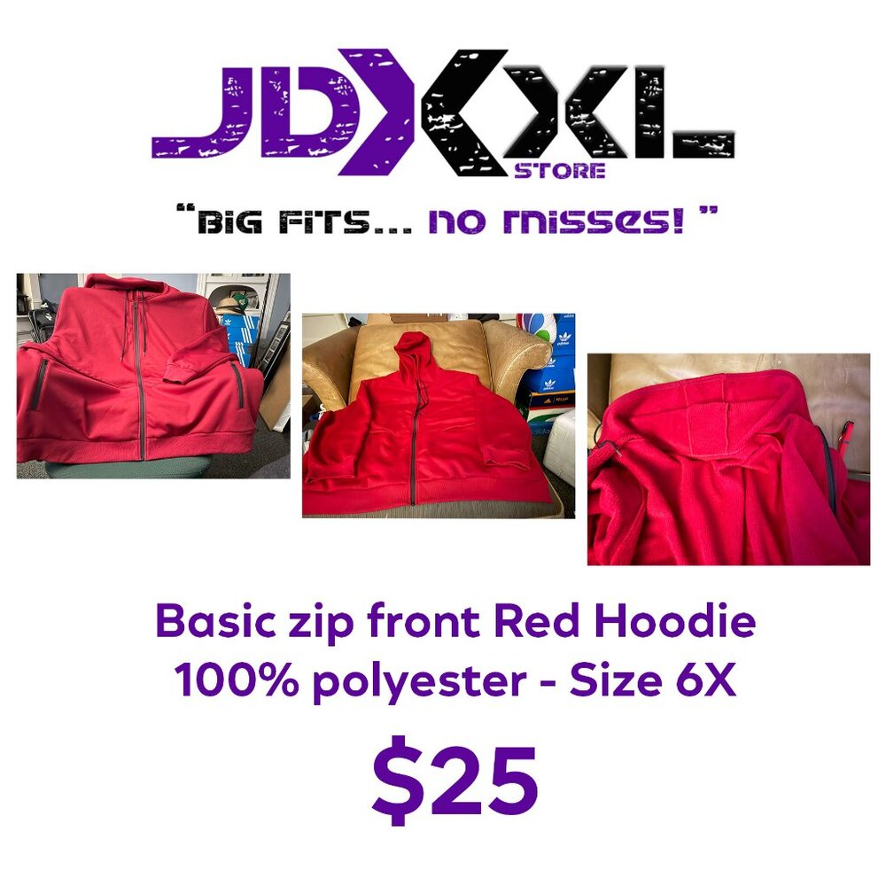 Basic zip front red hoodie